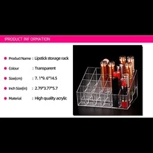 1pc 24-compartment Lipstick Organizer - Clear - View 4