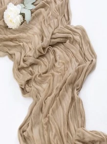 Cheesecloth Table Runner 10ft Gauze Boho Rustic Nude Cheese Cloth Table Runner For Wedding Bridal Shower Summer Decoration Best Gifts Birthday - Brown - View 2