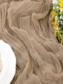 Cheesecloth Table Runner 10ft Gauze Boho Rustic Nude Cheese Cloth Table Runner For Wedding Bridal Shower Summer Decoration Best Gifts Birthday - Brown - View 4