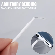 20pcs Mini Shower Cleaning Brush Shower Head Anti-clogging Nylon Brush Computer Keyboard Cleaner Phone Hole Dust Cleaning Tool - White - View 10