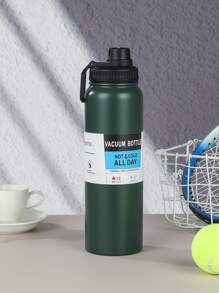 1 件防漏真空瓶和保温瓶，304 不锈钢太空杯大容量，适合健身、运动、户外、旅行、汽车水瓶返校 - 綠色 - 查看 2