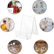 1/2/6 Chiếc Giá Sách Acrylic Trong Suốt Màn Hình Acrylic Giá Vẽ Giá Đỡ Để Hiển Thị Album Ảnh, Sách, Bản Nhạc, Sổ Tay, Tác Phẩm Nghệ Thuật, Đĩa CD, V. V. - Trong sáng - Xem 2