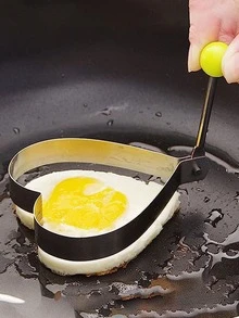 5pcs/set Egg Molds, Egg & Pancake Rings With Handle - Silver - View 6