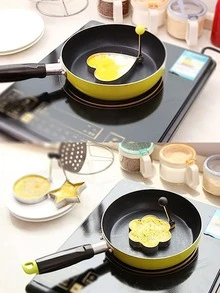 5pcs/set Egg Molds, Egg & Pancake Rings With Handle - Silver - View 5