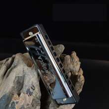 10孔口琴,彩色可用適用於學生,初學者,孩子們教育性音樂風樂器 - 銀色 - 查看 1