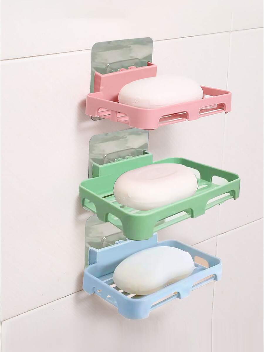 1pc Plastic Wall-mounted Drainage Soap Dish