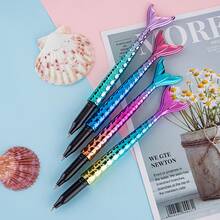 4pcs/set Mermaid Design Multifunctional Neutral Pen For Students, Office, And Test Takers - Multicolor - View 8