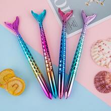 4pcs/set Mermaid Design Multifunctional Neutral Pen For Students, Office, And Test Takers - Multicolor - View 7