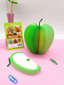 1本/125張 水果造型便利貼備忘錄本 辦公學習文具 學用品 - 薄荷綠 - 查看 3