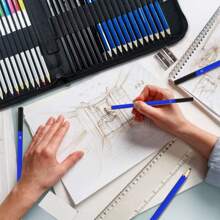 Drawing Pencil Set, 24/32/35/40 PCS Sketching Pencils And Drawing Kit Complete Artist Kit Including Graphite Pencils, Crayons, Pencil Sharpener And Eraser, Professional Drawing Pencil Set - Multicolor - View 4