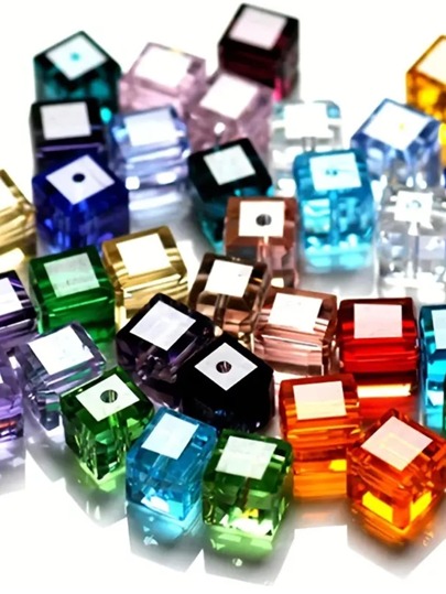 2/3/4/6/8mm Cube Crystal Glass Loose Beads For Jewelry DIY Making Spacer Beads