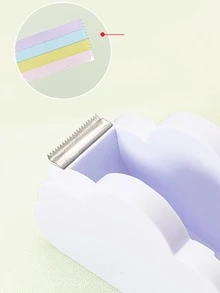 1入組彩虹雲朵造型織帶切片機分配器,可愛桌子膠帶台,剪貼簿工具
