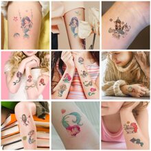 10入組兒童卡通動物圖案臨時紋身貼紙,防水且防汗