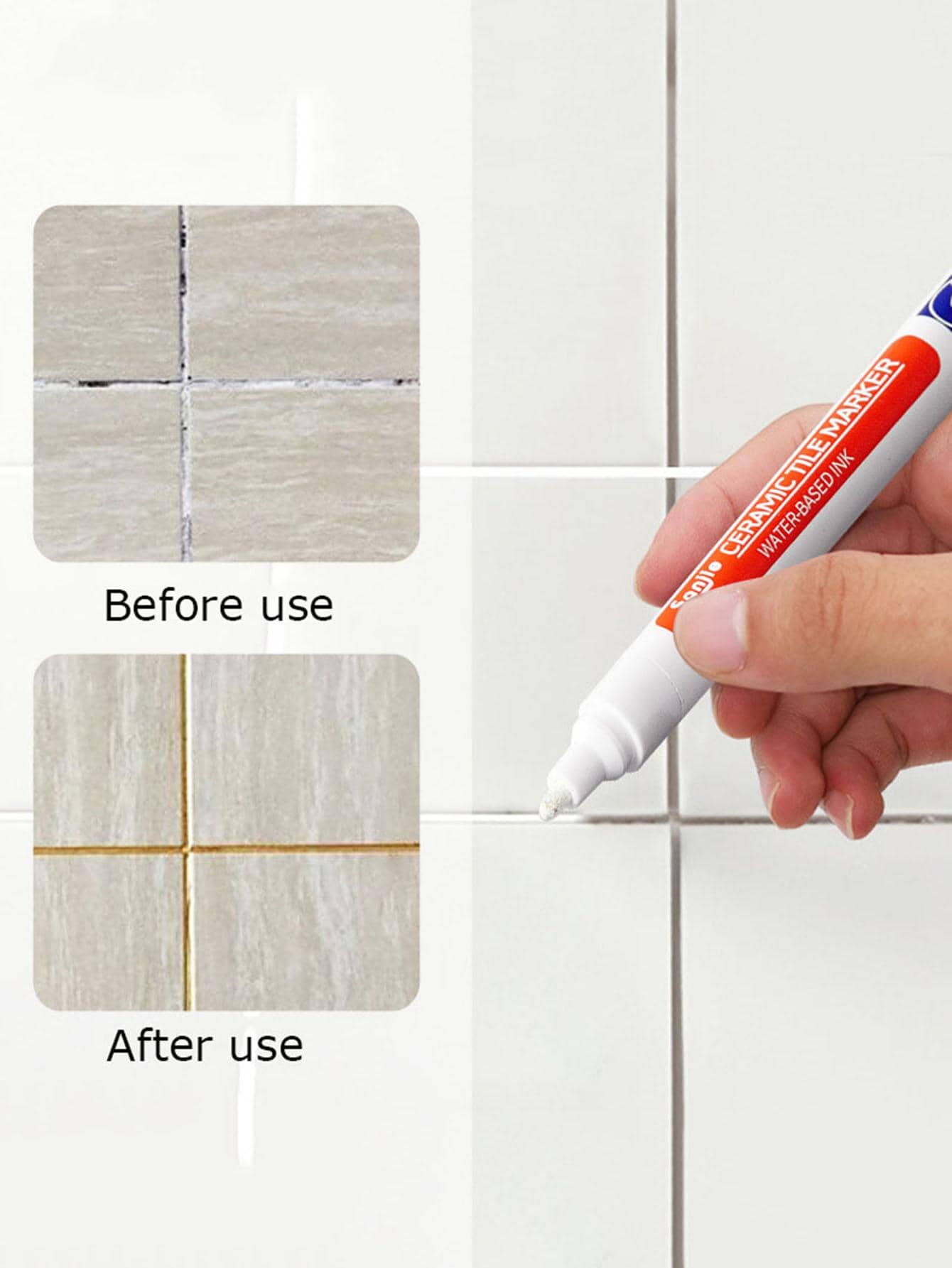 White Waterproof Tile Marker Grout Pen Wall Seam Pen 10Color Optional