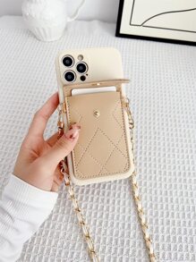 1个时尚优雅简约卡包斜挎手机壳，配有可调节可拆卸肩带，兼容苹果XR/XS Max/7P/8P/11/12/13/14/15/11Pro/12Pro/13Pro/14Pro/15Pro/16Pro/14Plus/15Plus/16Plus/12ProMax/13ProMax/14ProMax/15ProMax/16ProMax/17/17Pro/17ProMax。可容纳2张卡片，可斜挎佩戴。 - 彩色 - 查看 5