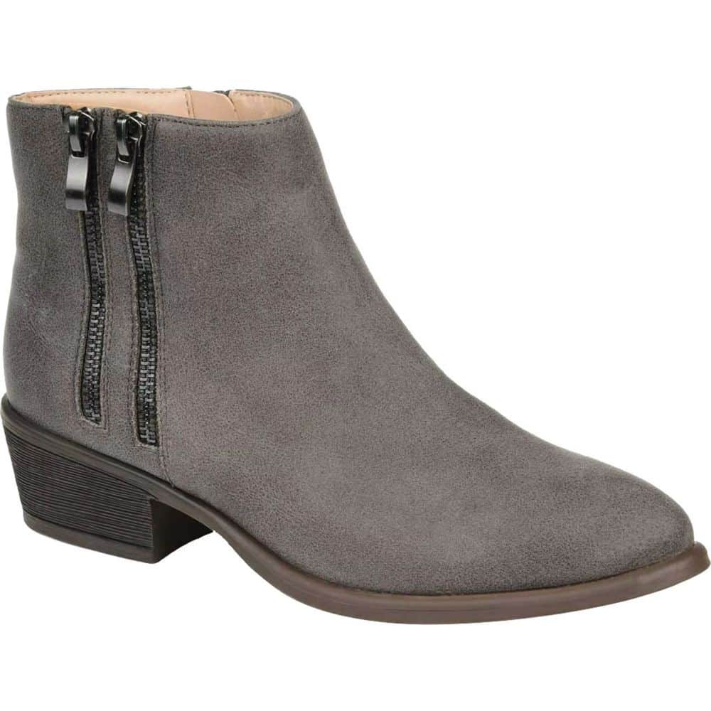Ankle Bootie Faux Suede - 灰色 - 查看 1