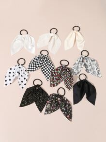 10入組深色流蘇髮圈，適用於髮型裝飾波希米亞風格