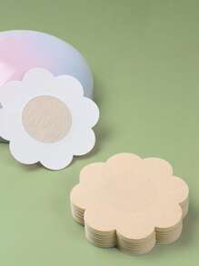 10入組裝一次性花朵形乳頭罩，具有防止乳頭輪廓功能