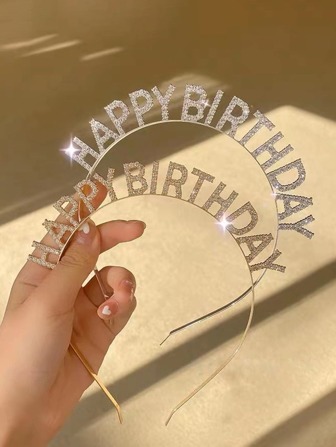 1 件生日派对头带发箍，字母生日快乐发带返校情人节