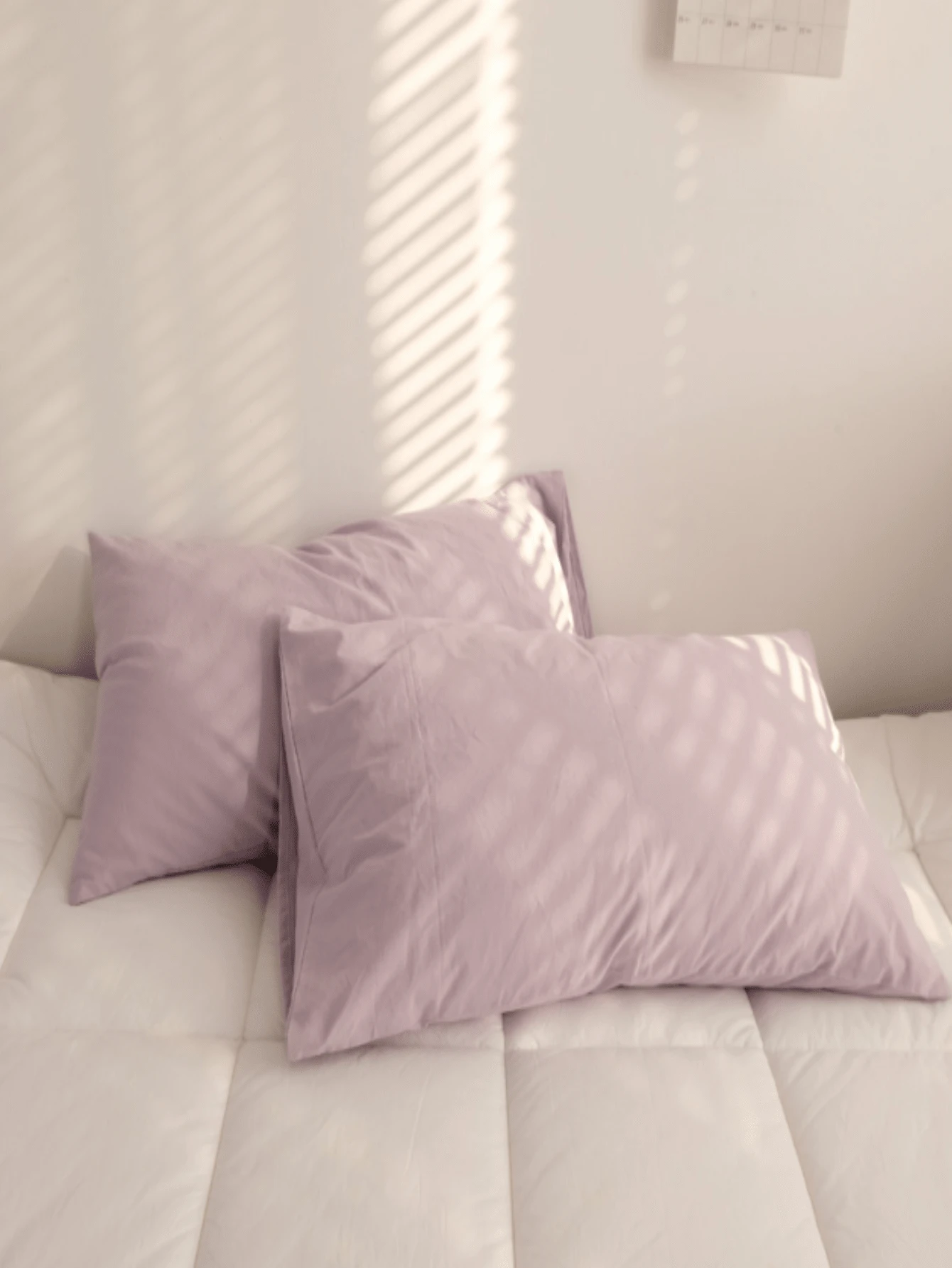 1pair Delicate Polyester Light Purple Cushion Covers (pillow Core Not Included) - Mauve Purple - View 1