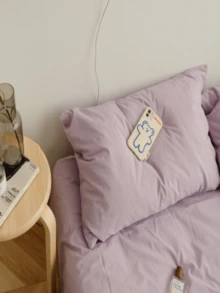 1pair Delicate Polyester Light Purple Cushion Covers (pillow Core Not Included) - Mauve Purple - View 5