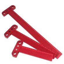 Woodworking Scribe 60-360mm T-type Ruler Hole Scribing ruler Aluminum alloy Line Drawing Marking Gauge DIY Measuring Tools - Red - View 6