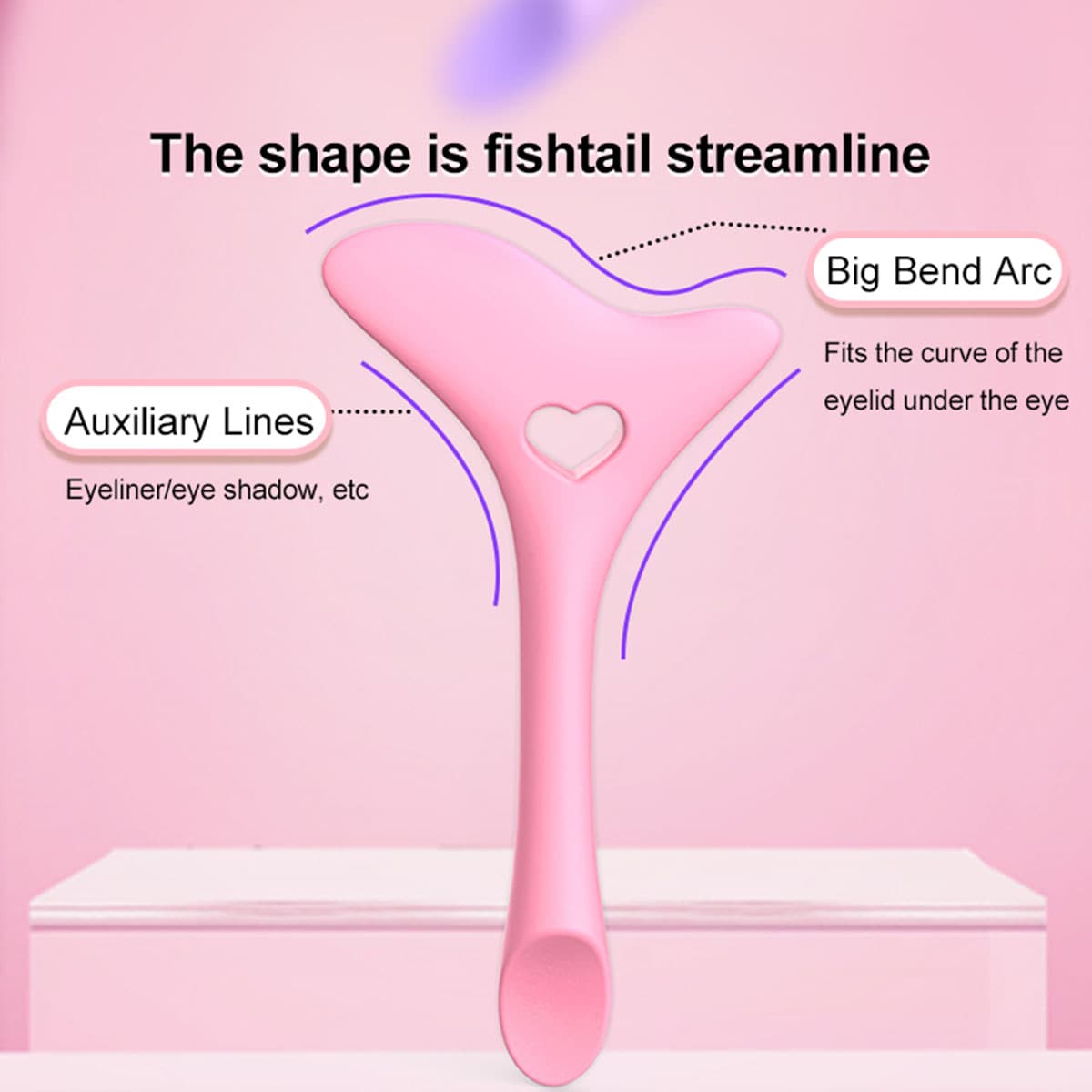 1pc Eyeliner Assistant Tool Set, With Simple Love Heart Eyeliner