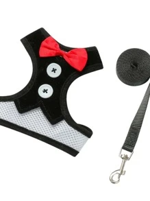 Correa para perros de mascota pecho arnés con trasero con tira para paseo medio con perros pequeños, perro de peluche con cadena,, cuerda, perro suministros