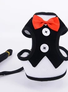Correa para perros de mascota pecho arnés con trasero con tira para paseo medio con perros pequeños, perro de peluche con cadena,, cuerda, perro suministros