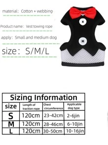 Correa para perros de mascota pecho arnés con trasero con tira para paseo medio con perros pequeños, perro de peluche con cadena,, cuerda, perro suministros