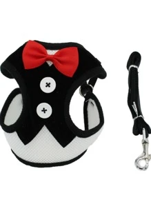 Correa para perros de mascota pecho arnés con trasero con tira para paseo medio con perros pequeños, perro de peluche con cadena,, cuerda, perro suministros