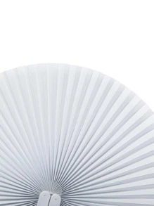 1入/12入白色心形空白紙扇,適用於歐式婚禮、diy派對用品、廣告、禮品等