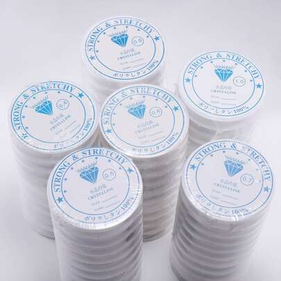 10 Rolls Elastic String For Bracelets, 0.4/0.5/0.6/0.7/0.8/1.0mm Elastic Bracelet String Crystal String Stretch Bead Cord For DIY Jewelry Making And Bracelet Making