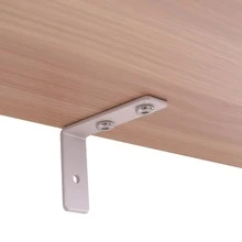 5-Tier Wood Ladder Bookcase with Metal Frame, Wall Mounted Industrial Shelves, Walnut - Màu be - Xem 3