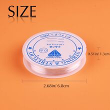 10 Rolls Elastic String For Bracelets, 0.4/0.5/0.6/0.7/0.8/1.0mm Elastic Bracelet String Crystal String Stretch Bead Cord For DIY Jewelry Making And Bracelet Making - White - View 10