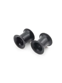 2 Silicone Flexível Afinar Double Flared Carne Túnel Orelha Plugues Medidor De Ouvido Expansor Maca Brincos Piercing De Orelha