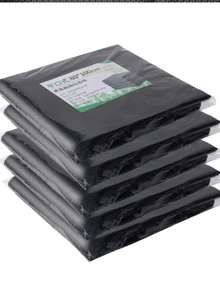 50 piezas de Basura Biodegradables Bolsas de Basura Ultra Pequeñas, Sin Aroma, Tamaño Extendido, Negras, Para Baño Dormitorio Oficina Cocina Papelera - 60*80cm - Ver 1