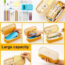 vcvbvo Estuche de lápices Kawaii creativo grande para niños y niñas, caja de almacenamiento para papelería para niños, suministros escolares, 1 pieza - Rosa - Ver 4