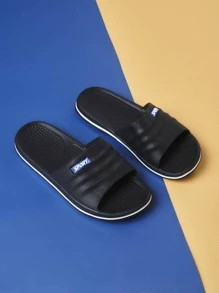 Men's Bathroom Slippers Summer Thick Non-Slip Wear-Resistant Slippers - 黑色 - 查看 1