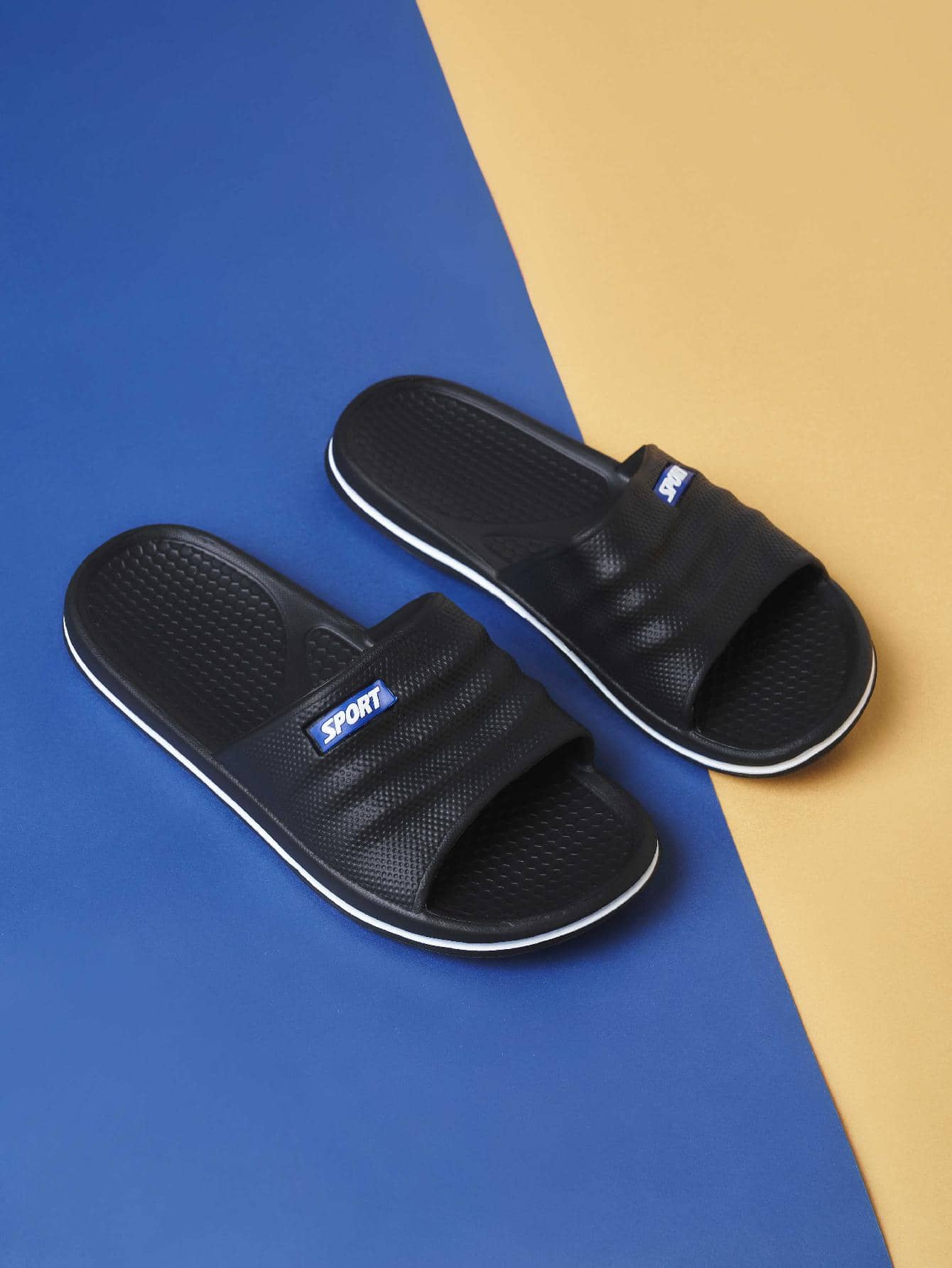 Men's Bathroom Slippers Summer Thick Non-Slip Wear-Resistant Slippers - 黑色 - 查看 1