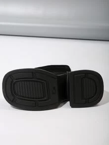 Hàng mới đến Của phụ nữ Dày Gót chân Giày cao đến mắt cá chân cổ điển Với Dày Đế - màu đen - Xem 9