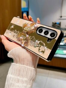 1 Miếng Vàng Gấp lại Hình Bướm Kim cương Dát Ốp lưng & bao da điện thoại Với Chống giọt bắn Đứng - Vàng - Xem 7