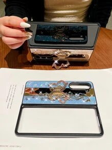 1 Miếng Vàng Gấp lại Hình Bướm Kim cương Dát Ốp lưng & bao da điện thoại Với Chống giọt bắn Đứng - Vàng - Xem 3