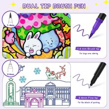 Doppelter Pinsel Stift Zum Ausmalen Von Büchern, Tanmit Feine Spitze Aufladung Marker & Pinsel Stift Set Für Tagebuch Notizen Schreiben Planung Kunstsprojekte