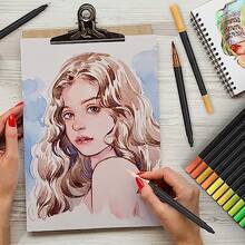 Doppelter Pinsel Stift Zum Ausmalen Von Büchern, Tanmit Feine Spitze Aufladung Marker & Pinsel Stift Set Für Tagebuch Notizen Schreiben Planung Kunstsprojekte