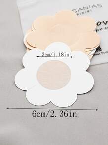 10入組裝一次性花朵形乳頭罩，具有防止乳頭輪廓功能