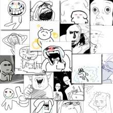 1 包 48 张搞笑表情贴纸 - 黑與白 - 查看 1