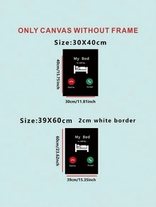 1pc Frameless Abstract Pattern Canvas Painting For Home Decoration - Multicolor - View 3