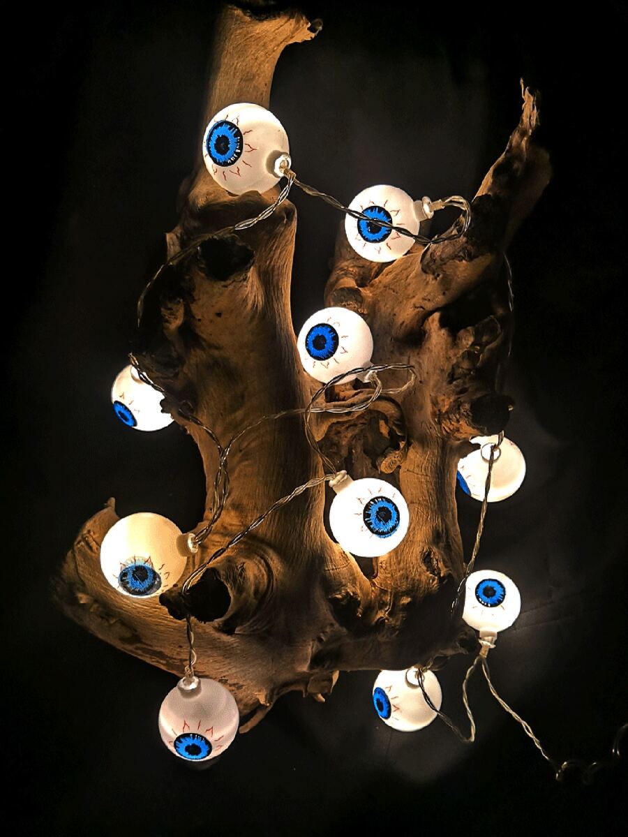 1入組1.5m長度眼球燈簾適用於節日,室內室外裝飾用品 - 彩色 - 查看 1