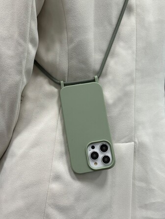 Lanyard Gorgeous Good Quality Solid Color Phone Case Cover With Metal Bead Chains Compatible With Iphone 16 16e 15 14 13 12 11 Pro Max Plus 16e Waterproof Shockproof Anti-Fall Scratch Resistant